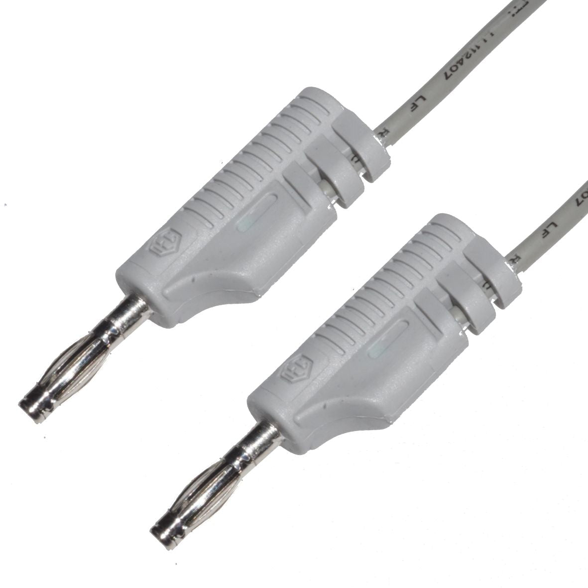 60cm Cable w/ Banana Plugs - Grey