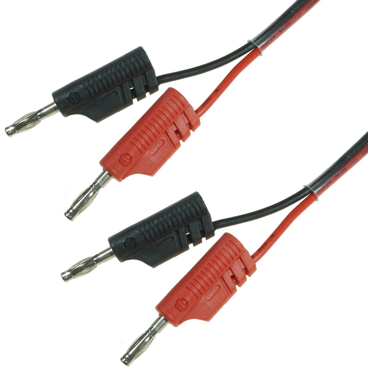 60cm Cable w/ Banana Plugs - Red/Black Pair